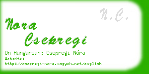 nora csepregi business card