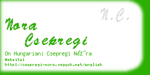 nora csepregi business card